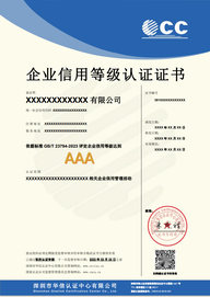 GBT 23794 企业信用等级认证证书_中英版