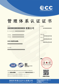 管理体系认证证书_中英版CNAS（仅限QES）